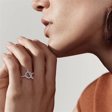 hermes finesse ring|Hermes intricate silver ring.